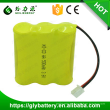 Оптовая продажа 3.6 В АА 500mah батарея никель-кадмиевая аккумуляторная батарея